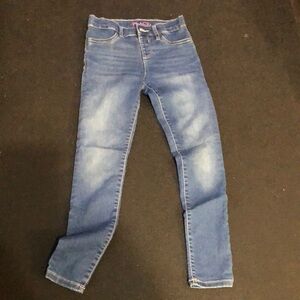 Faded blue girls jeggings